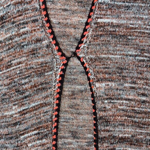 Free People Jungle Heat Space Dye Hooded Fringe Short Sleeve Cardigan Vest - Picture 8 of 12